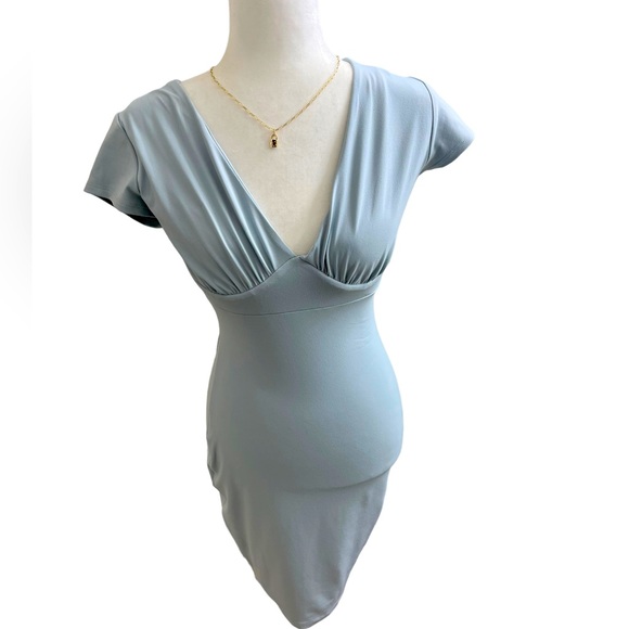Susana Monaco V Neck Dress in Light Blue new without tags Size Small - Picture 1 of 7